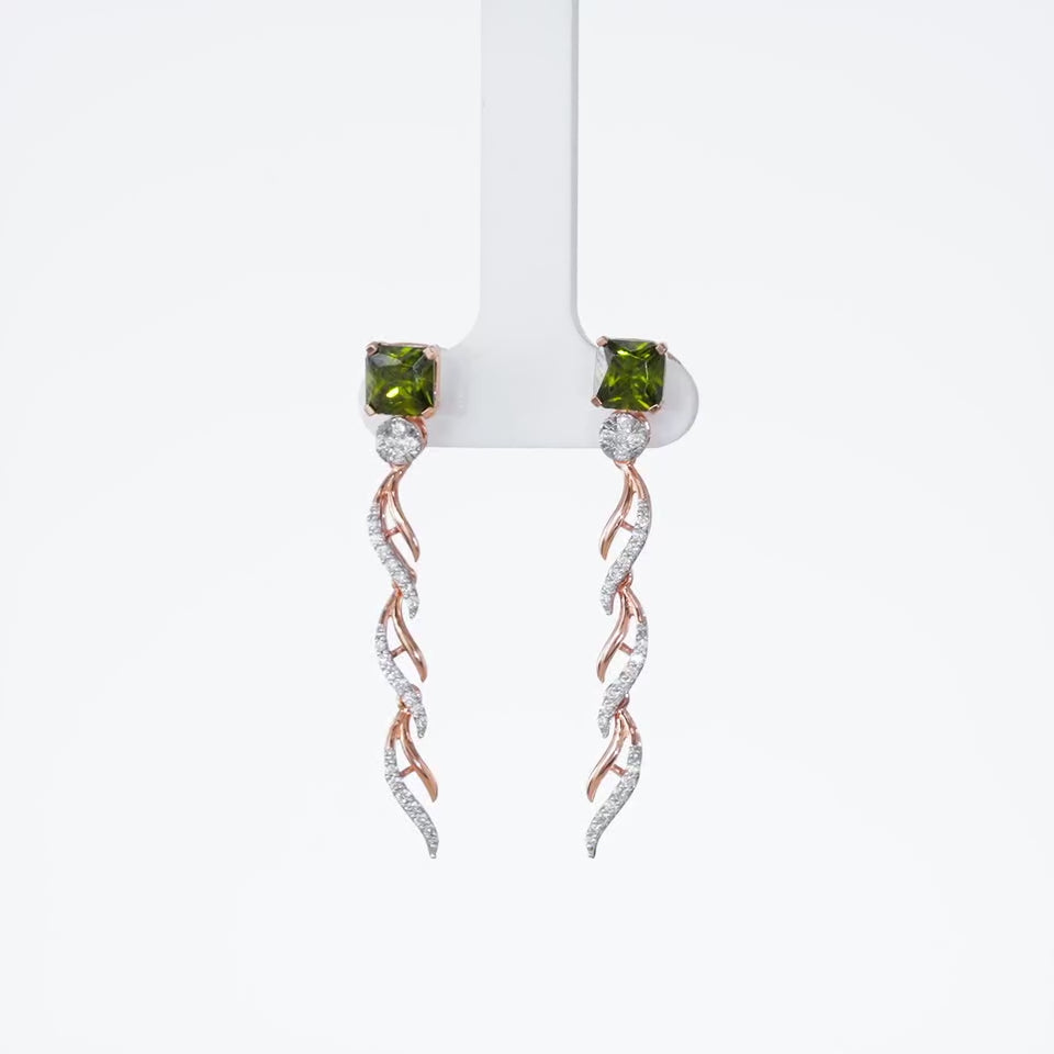 Shining Green Glaze Diamond Necklace Set