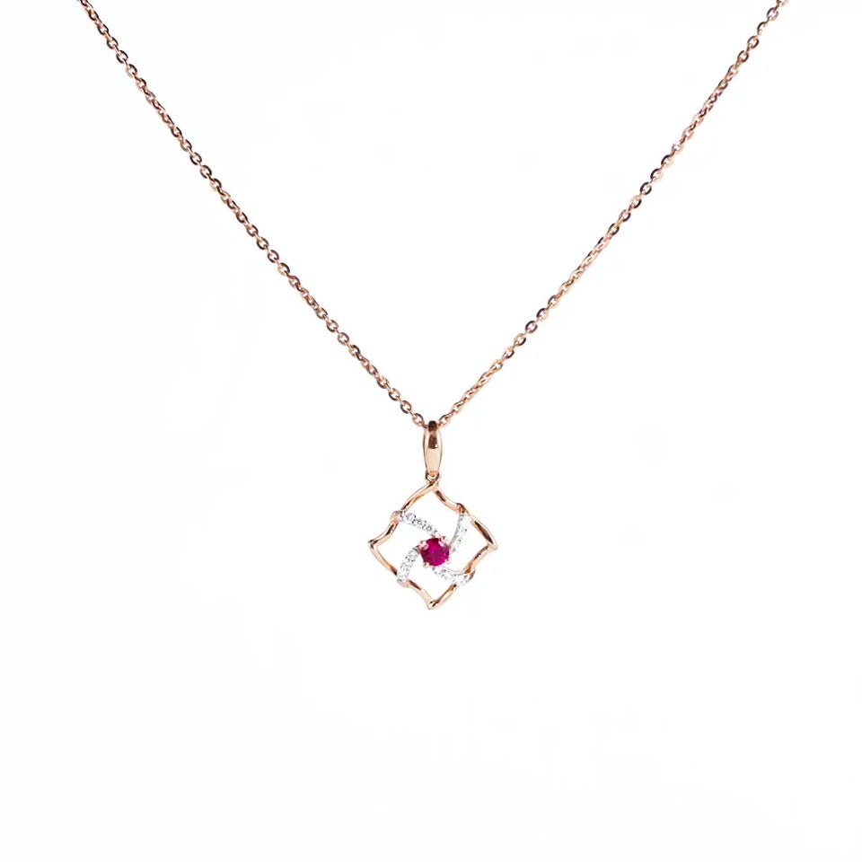 Violet Vertex Diamond Necklace Set
