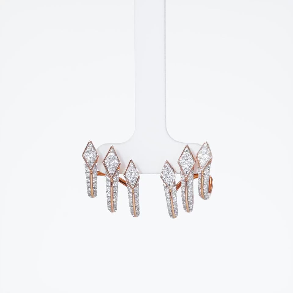 Arrow Charm Diamond Earrings