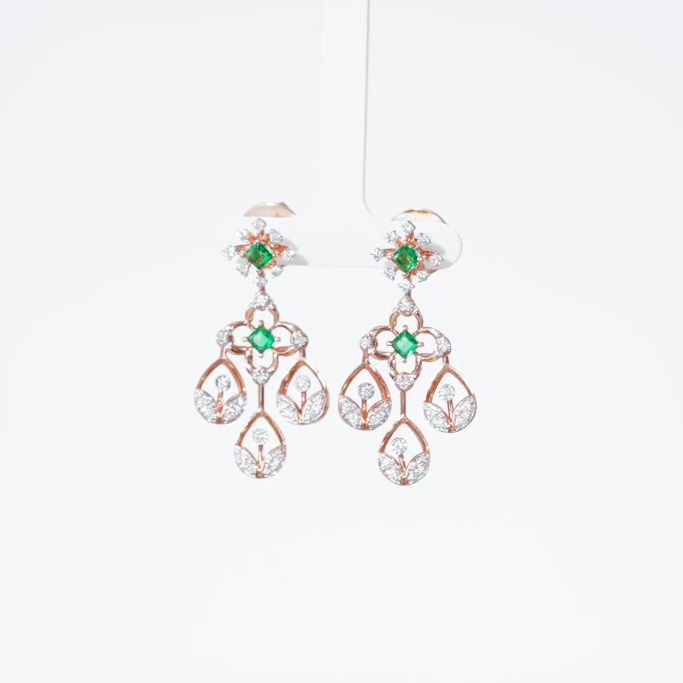 Emerald Princess Diamond Necklace Set