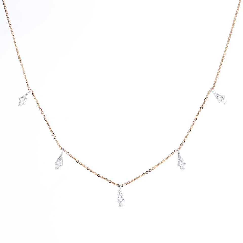 Ravishing Rhombus Motifs Diamond Necklace