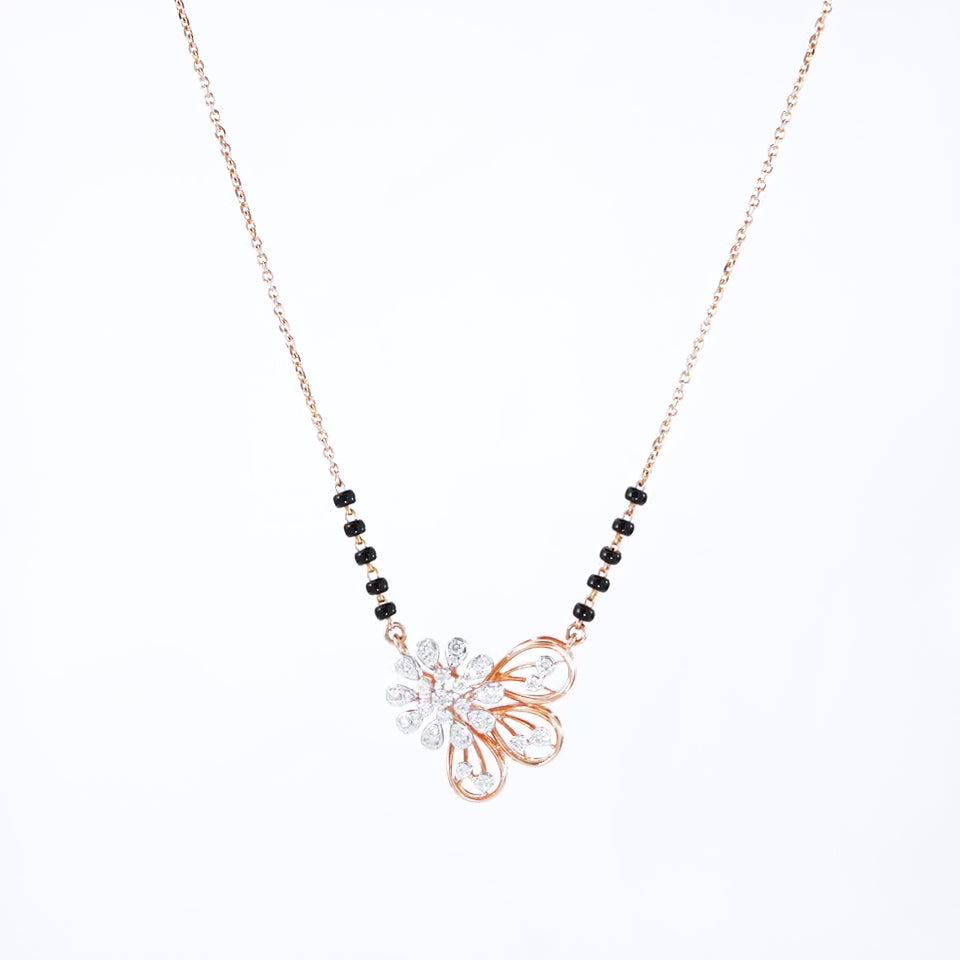 Gleaming Floret Diamond Mangalsutra