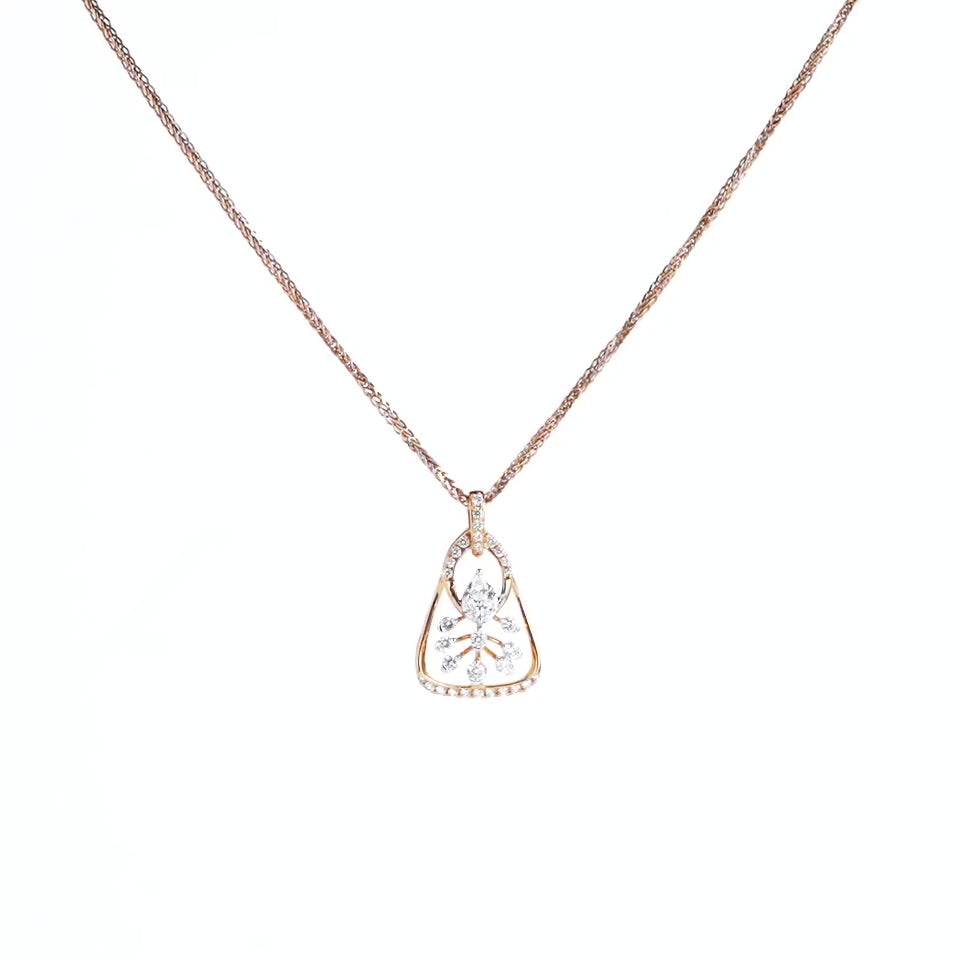 Luminous Crest Diamond Chain Pendant