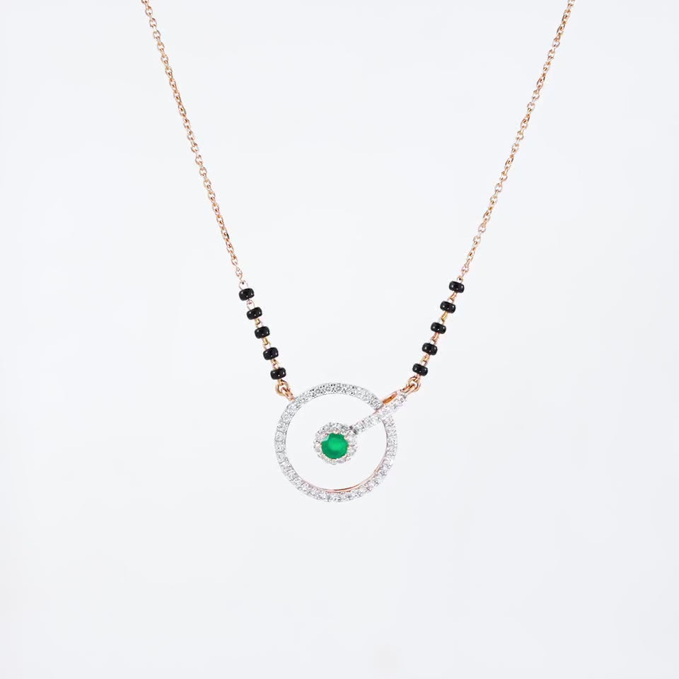 Emerald Orbit Diamond Mangalsutra