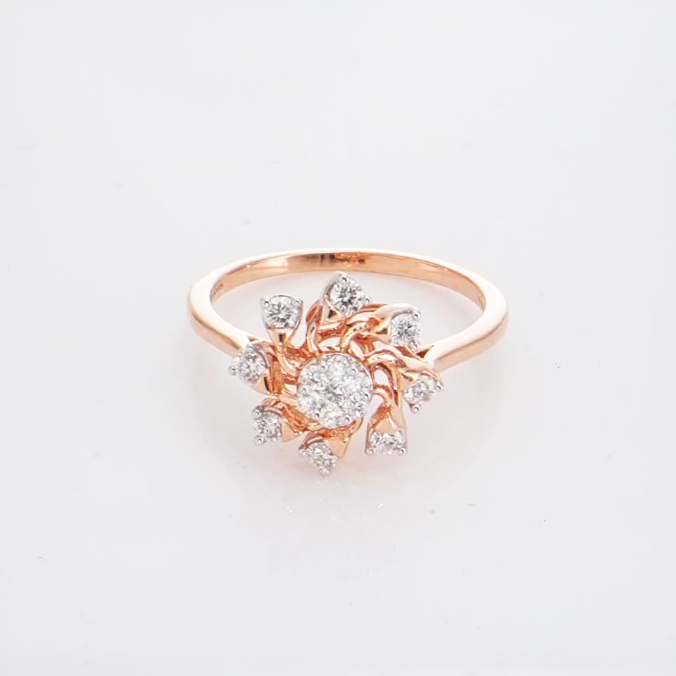 Pinwheel Sparkle Diamond Finger Ring