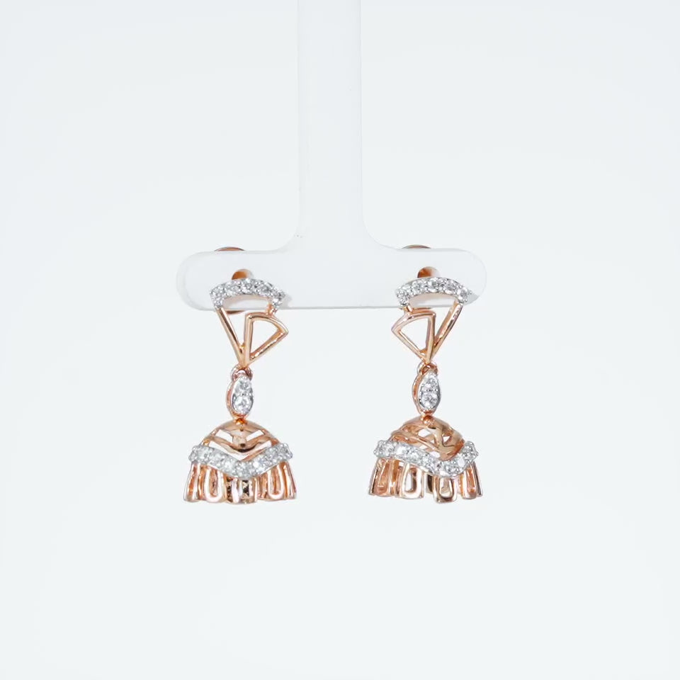 Aesthetic Arc Diamond Earrings