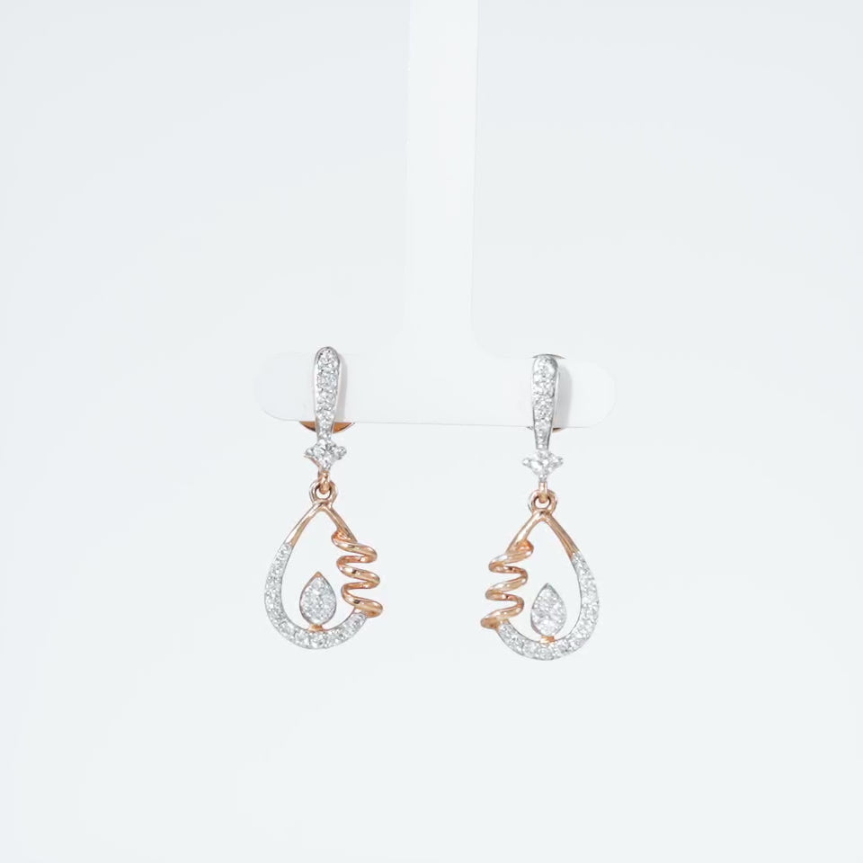 Radiant Pear-Drop Diamond Earrings