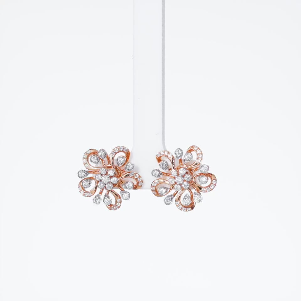 Petal Mandala Diamond Earrings