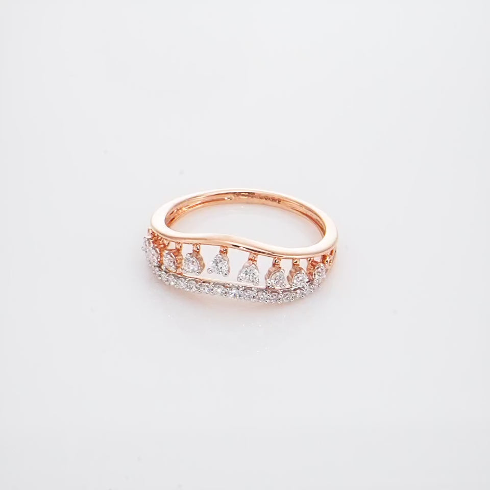 Filigree Tiara Diamond Finger Ring