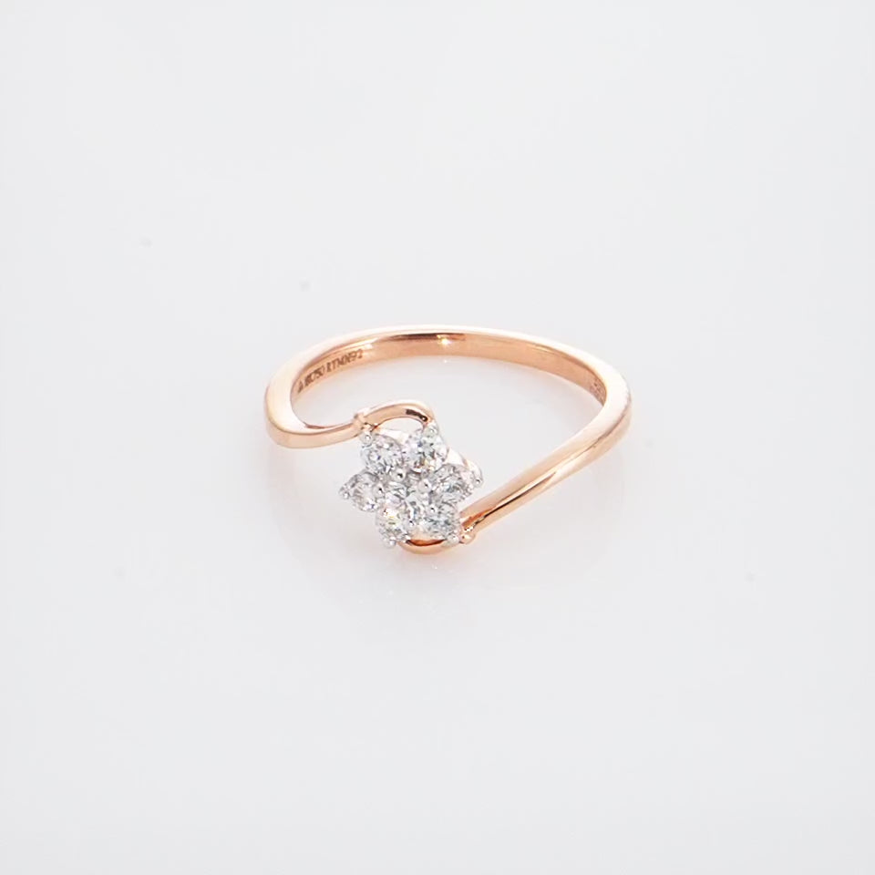 Shooting Star Diamond Finger Ring