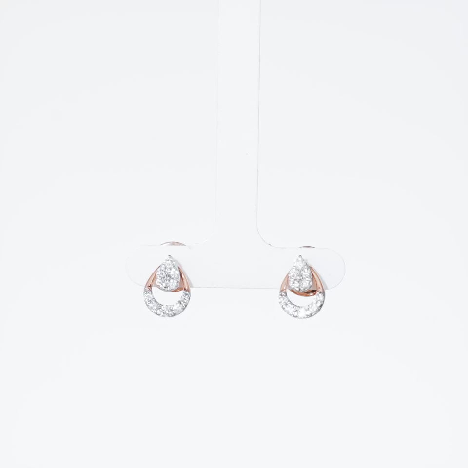 Shimmering Raindrops Diamond Necklace Set