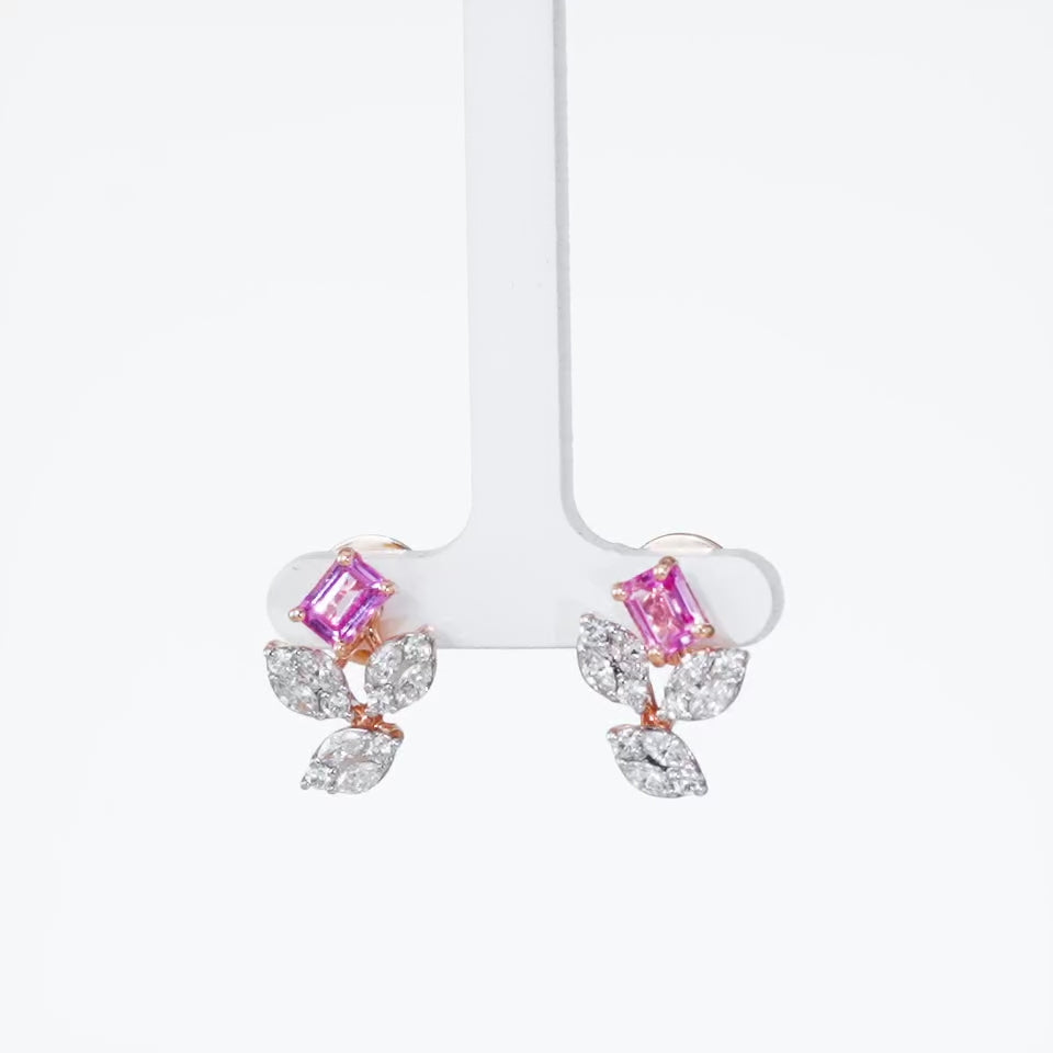 Pink Blush Diamond Earrings