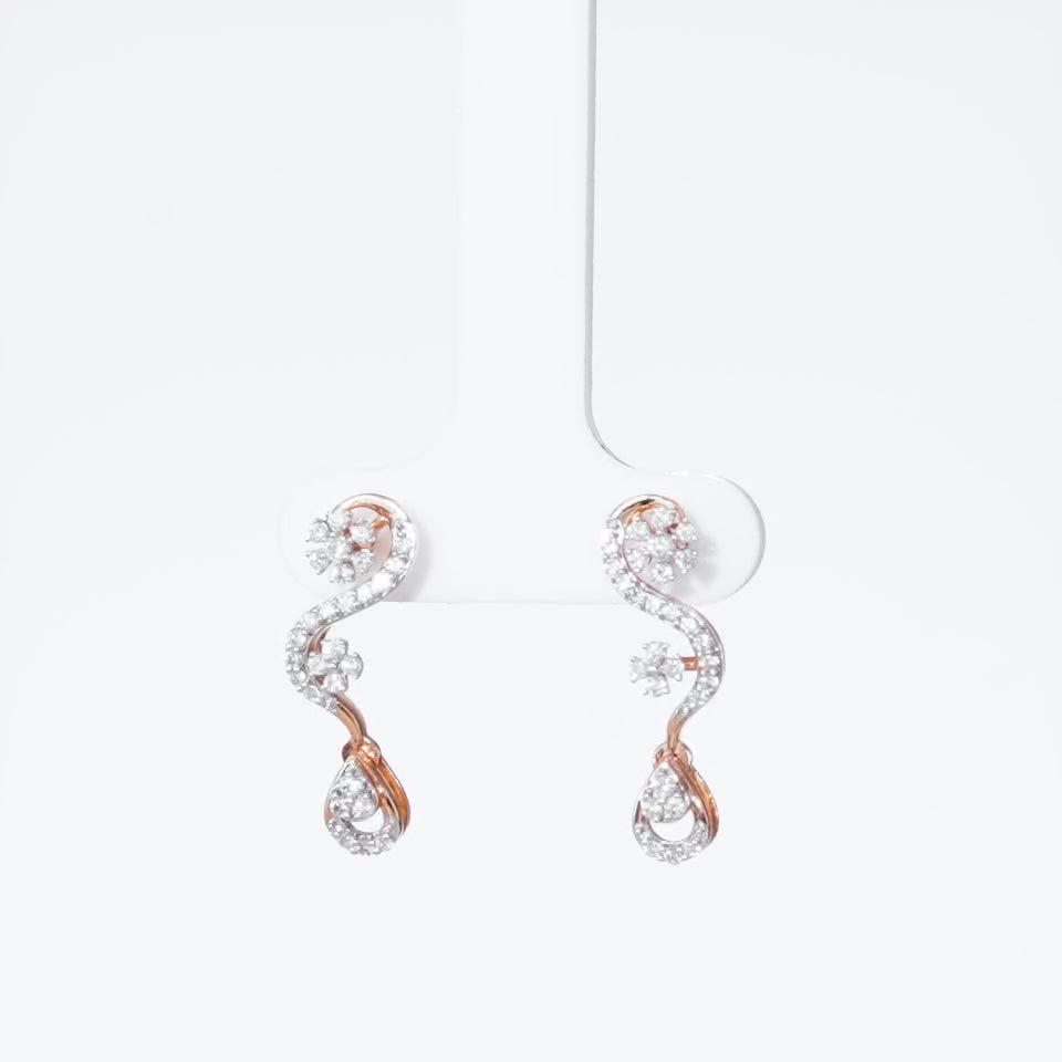 Floral Swirl Diamond Necklace Set