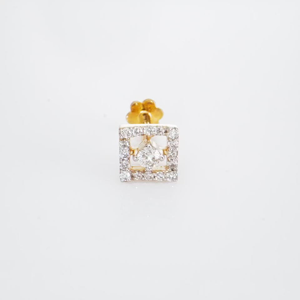 Shining Square Diamond Nosepin