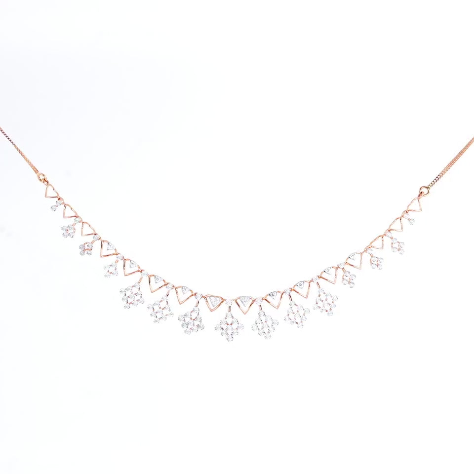 Glimmering Harmony Diamond Necklace Set