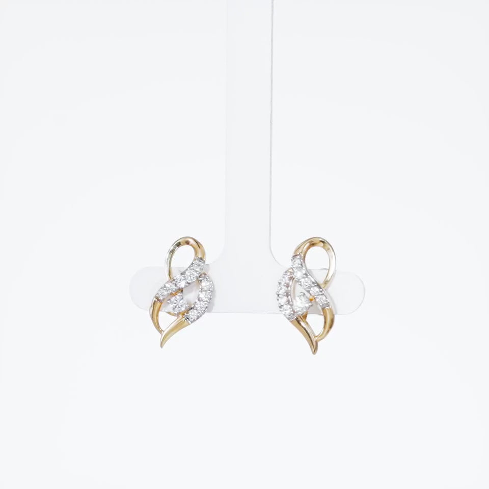 Golden Sparkle Diamond Earrings
