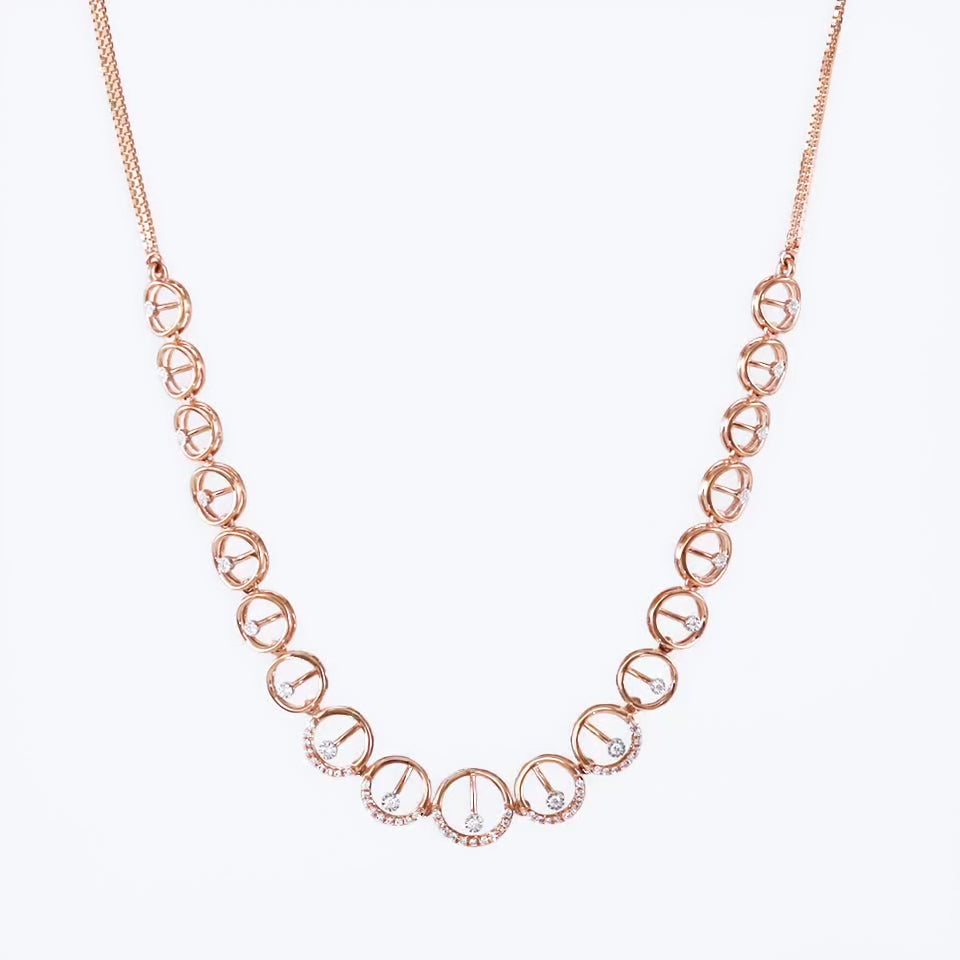 Glitterling Orbits Diamond Necklace Set