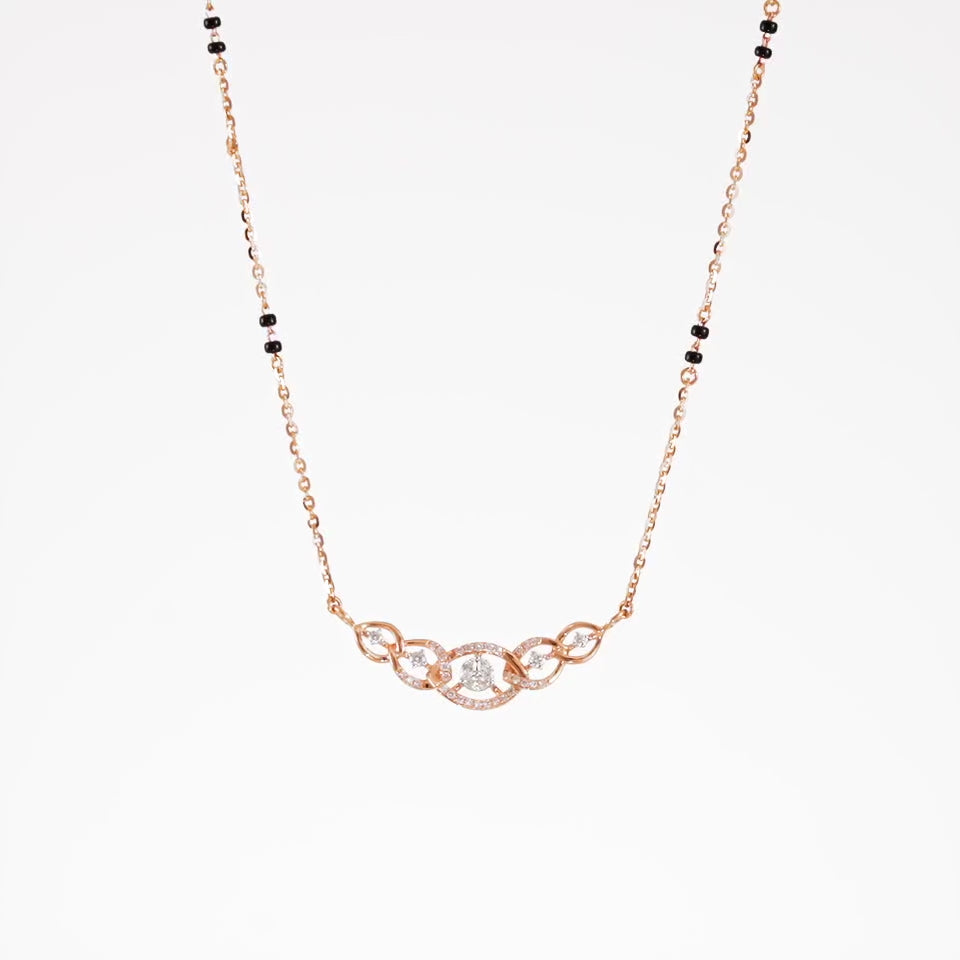 Lustrous Ovals Diamond Mangalsutra