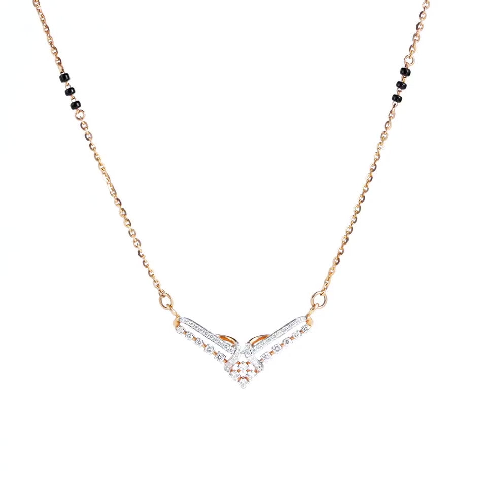 Classic Crest Diamond Mangalsutra
