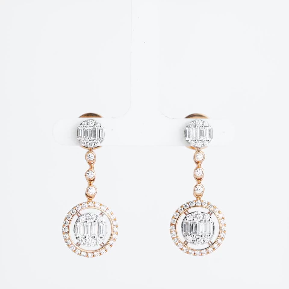 Dangling Ovals Diamond earrings