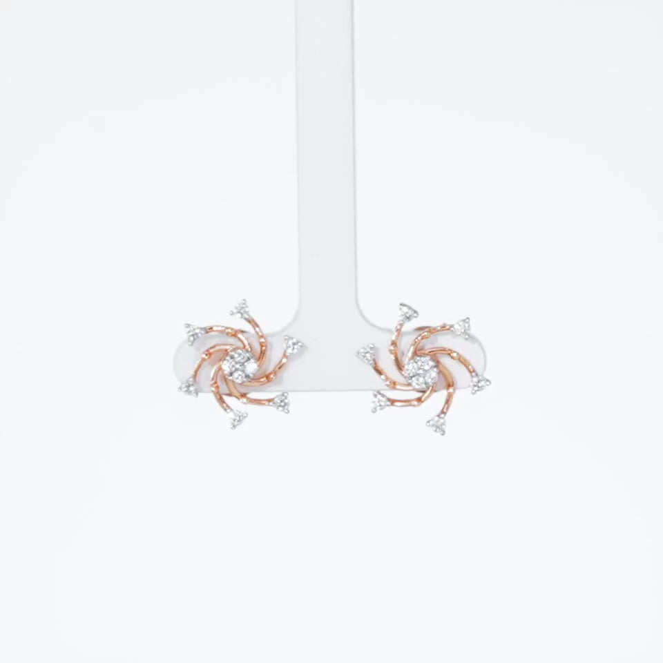 Stunnning Snowflake Diamond Earrings
