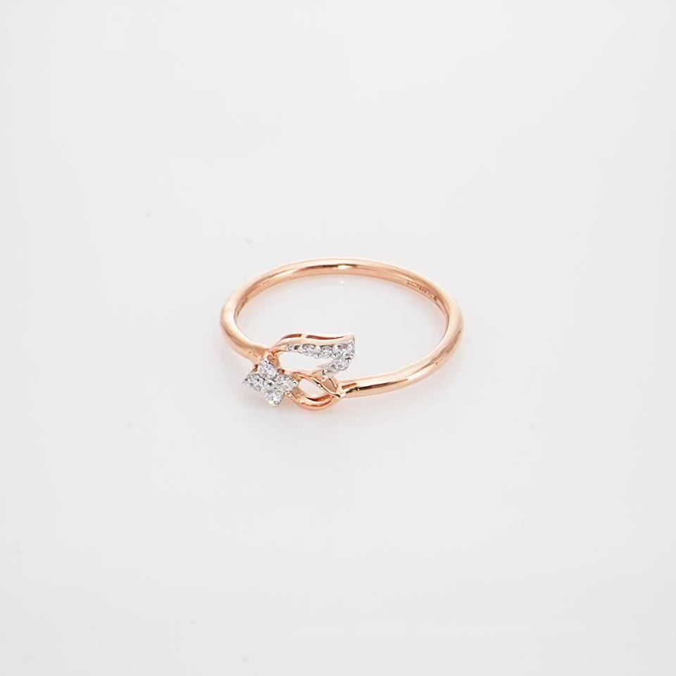 Blooming Vine Diamond Finger Ring