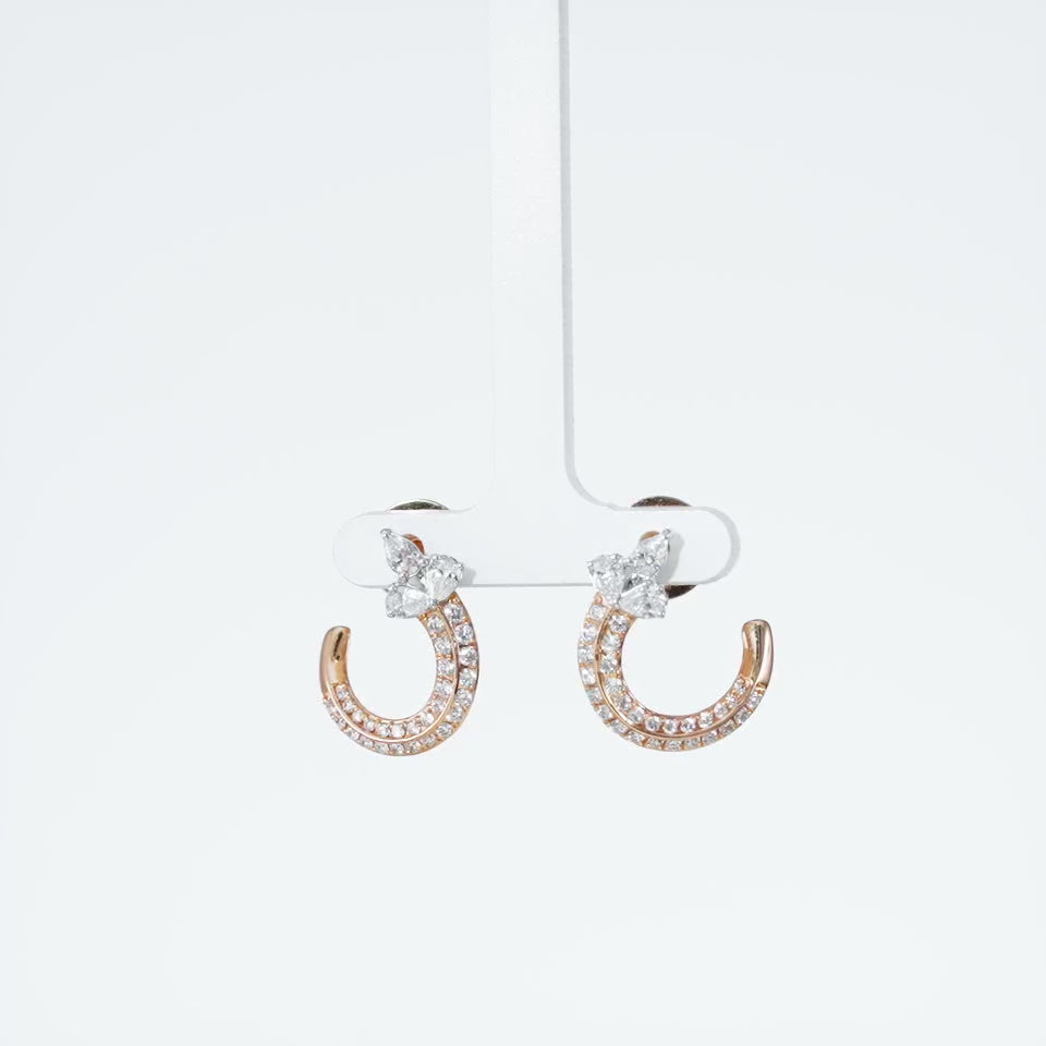Celestial Crescent Diamond Earrings
