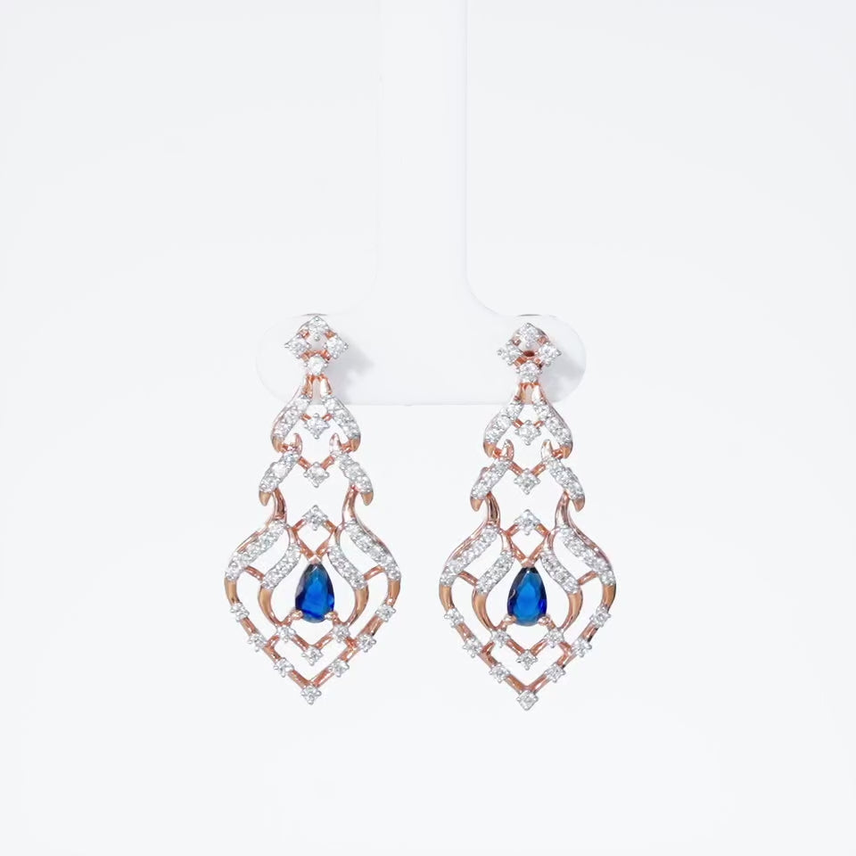 Sapphire Grace Diamond Necklace Set