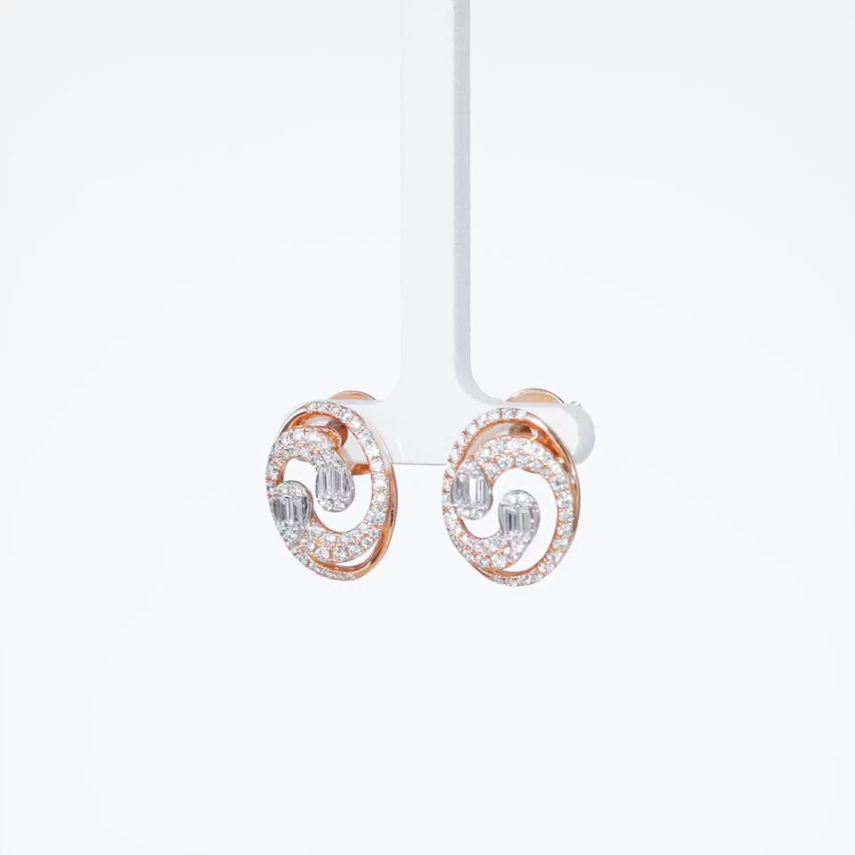 Vibrant Vertex Diamond Earrings