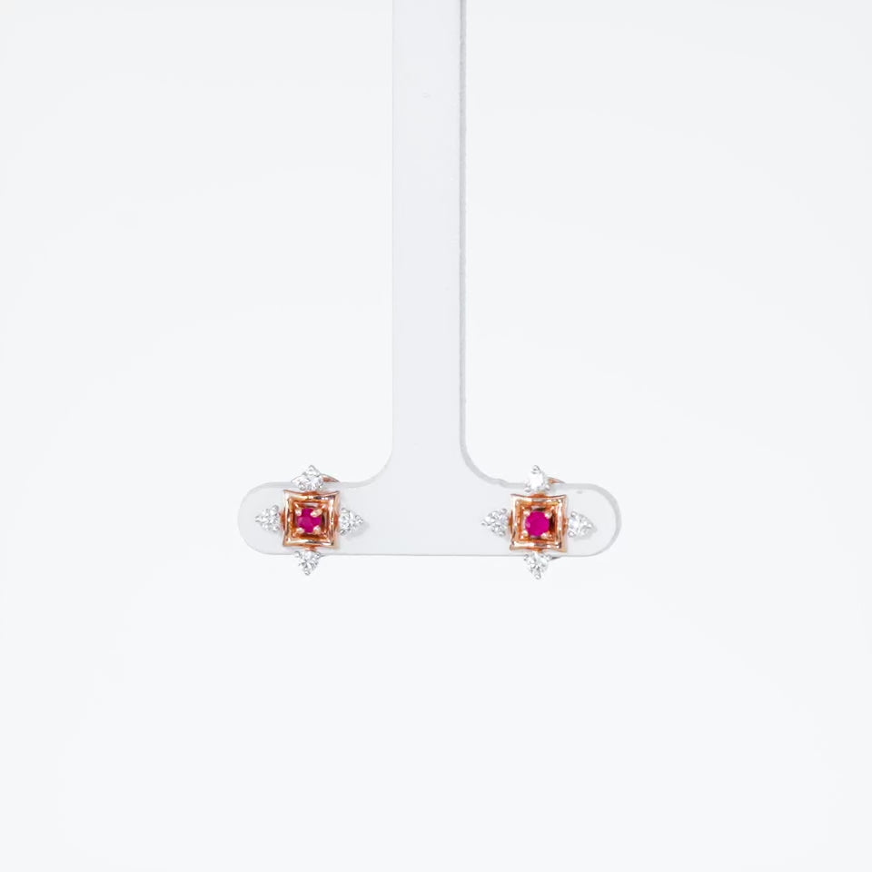 Princess Star Diamond Earrings