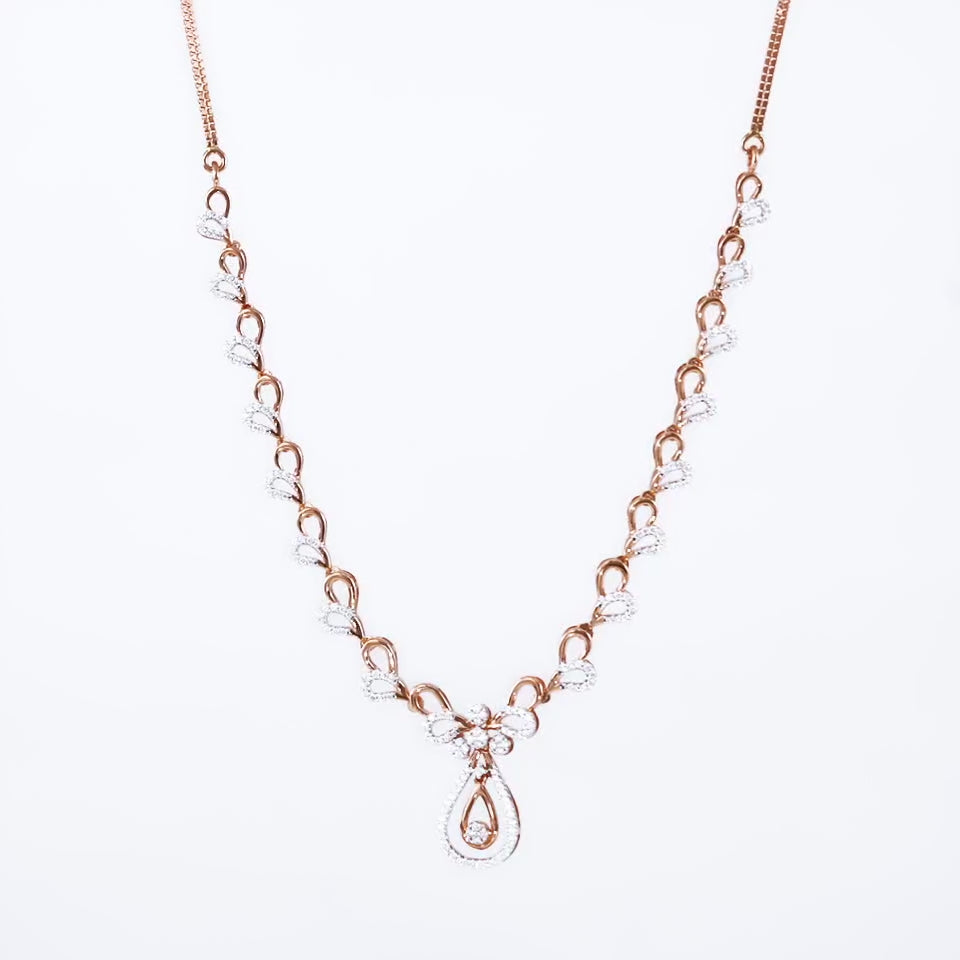 Teardrop Elegance Diamond Necklace Set
