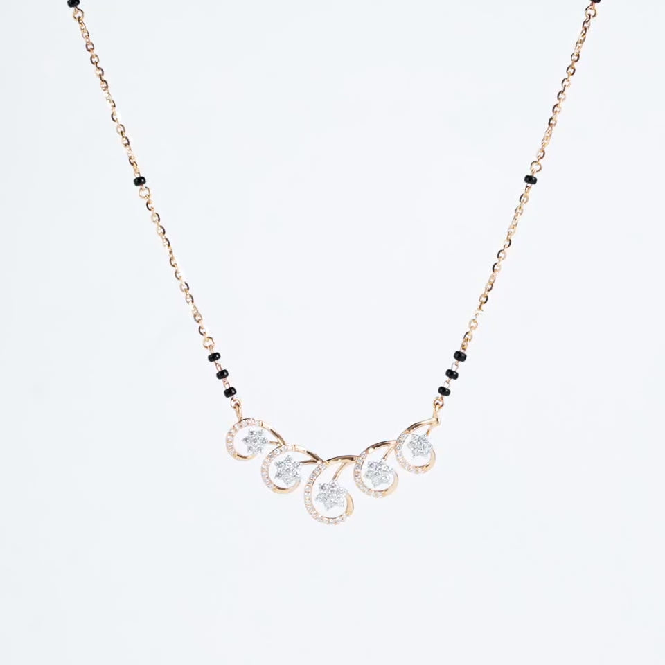 Regal Wave Diamond Mangalsutra