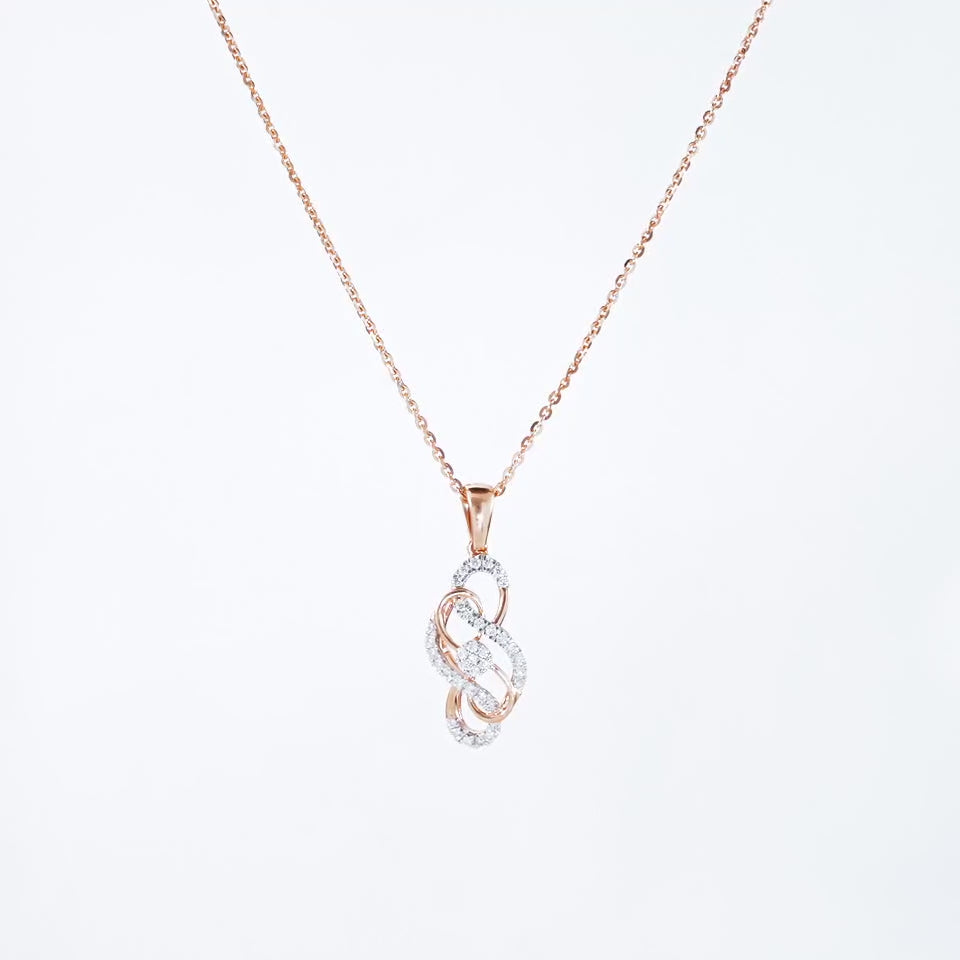 Dual Infinity Diamond Necklace Set