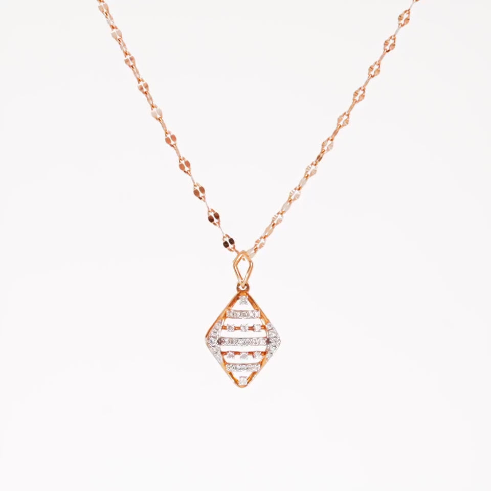 Stunning Solitaire Diamond Chain Pendant