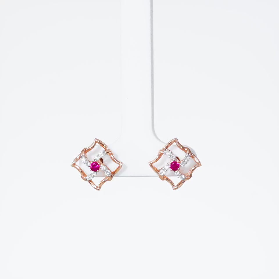 Violet Vertex Diamond Necklace Set