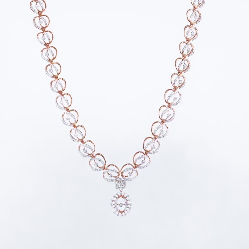 Starlight Ovals Diamond Necklace Set