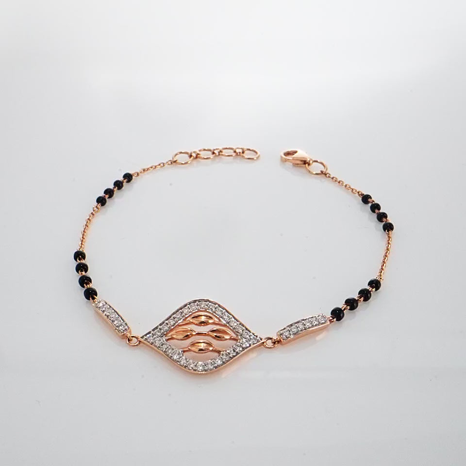 Royal Filigree Diamond Mangalsutra Bracelet