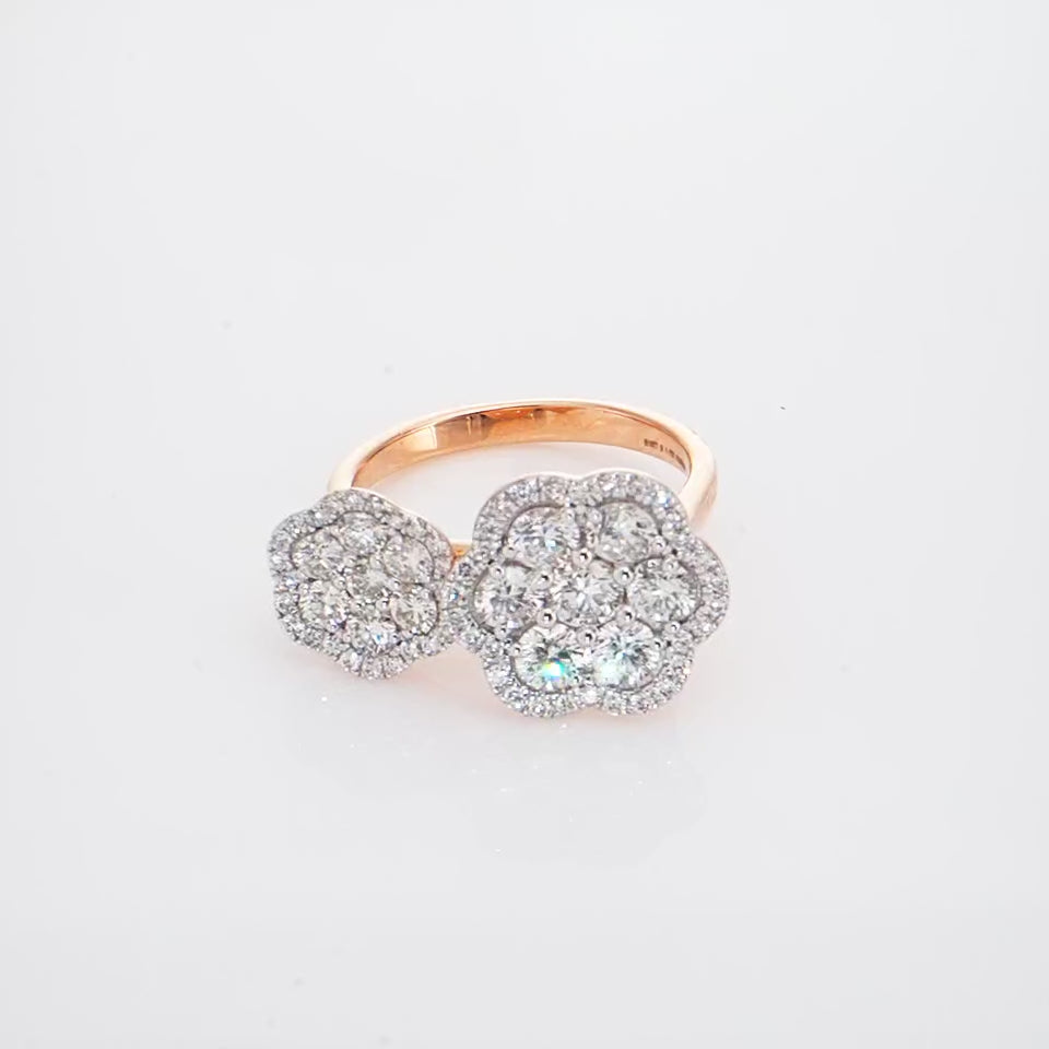Pretty Pair Diamond Finger Ring