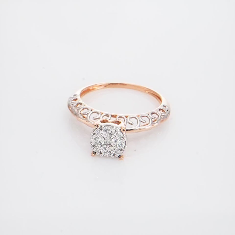 Mystic Star Diamond Finger Ring