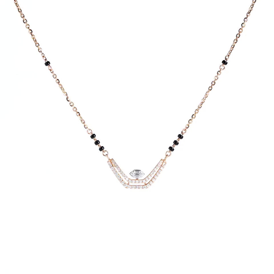 Classic Contour Diamond Mangalsutra