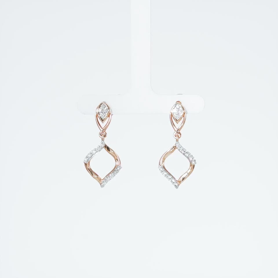 Petal Swirl Diamond Earrings
