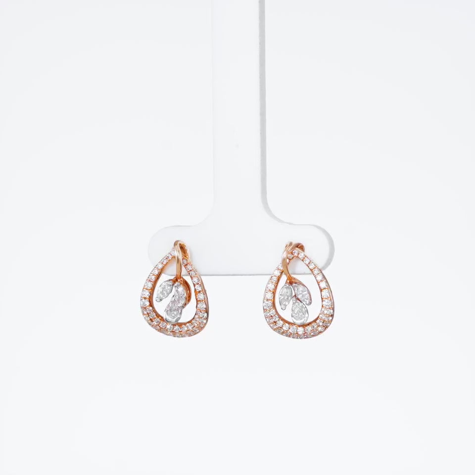 Leafy Core Diamond Chain Pendant Set