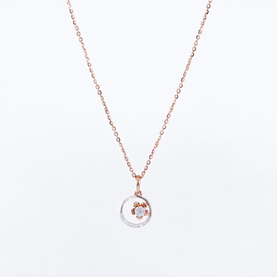 Lunar Bloom Diamond Necklace Set