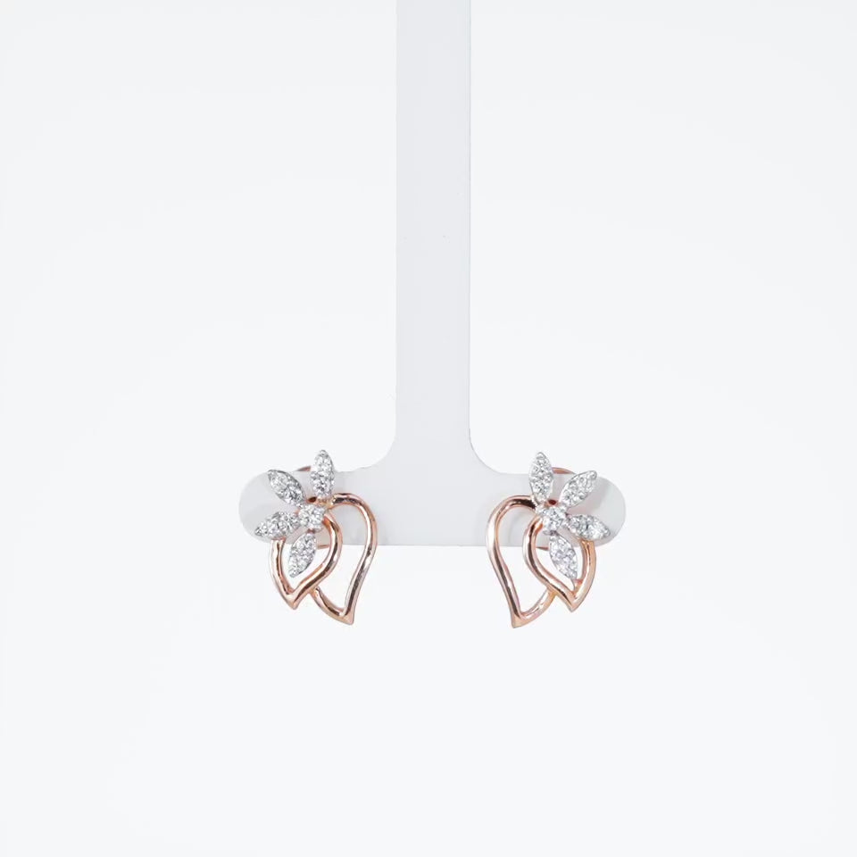 Ethereal Leaves Diamond Earrings