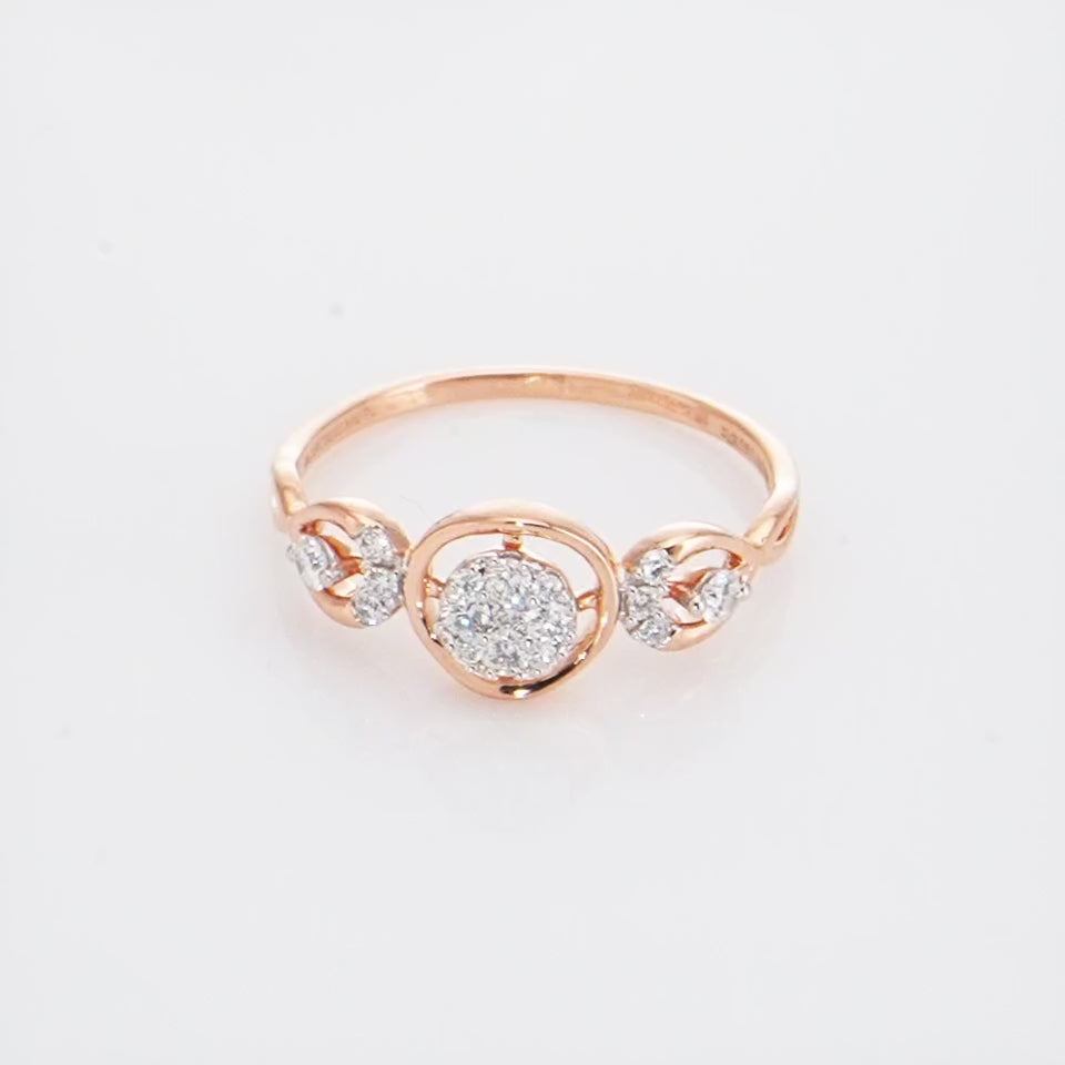 Trio Crest Diamond Finger Ring
