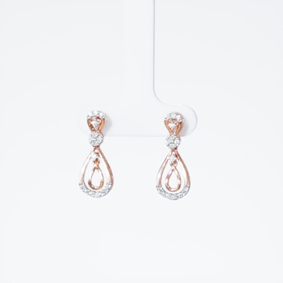 Teardrop Elegance Diamond Necklace Set