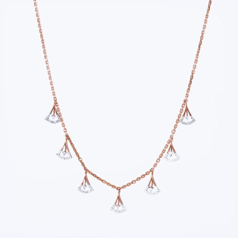 Prism Drop Diamond Necklace Set