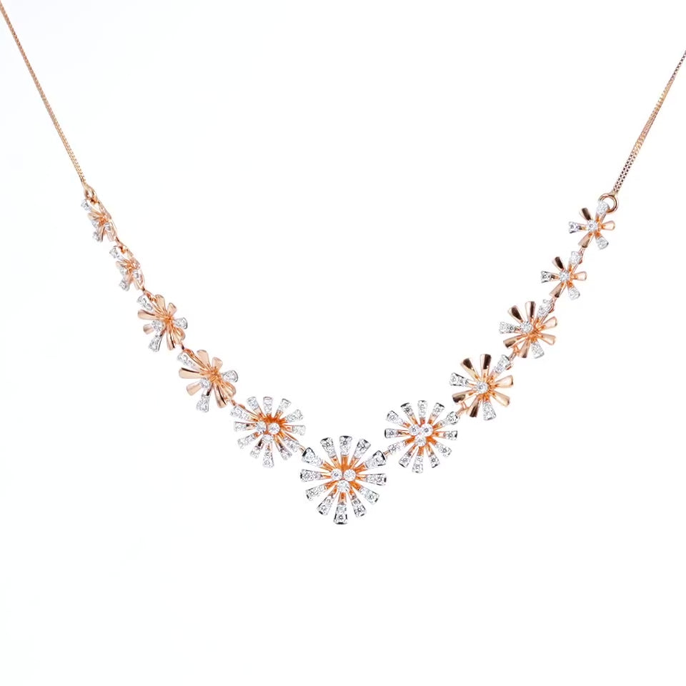 Solar Radiance Diamond Necklace Set