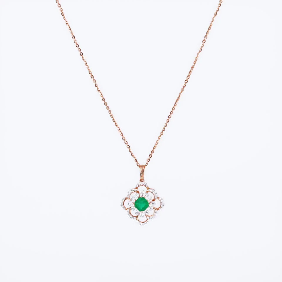 Minted Mandala Diamond Necklace Set