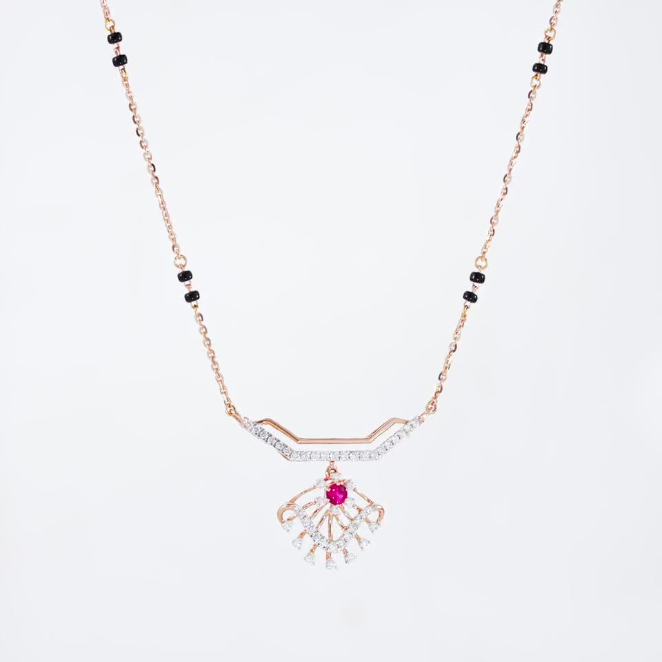 Crimson Radiance Diamond Mangalsutra